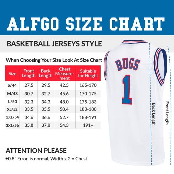 AFLGO Bugs Bunny 1 Space Jam Tune Squad Basketball Jersey-15