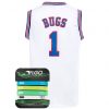 AFLGO Bugs Space Jam Jersey Basketball Jersey Include Set GLOW IN THE DARK Wristbands S-XXL White