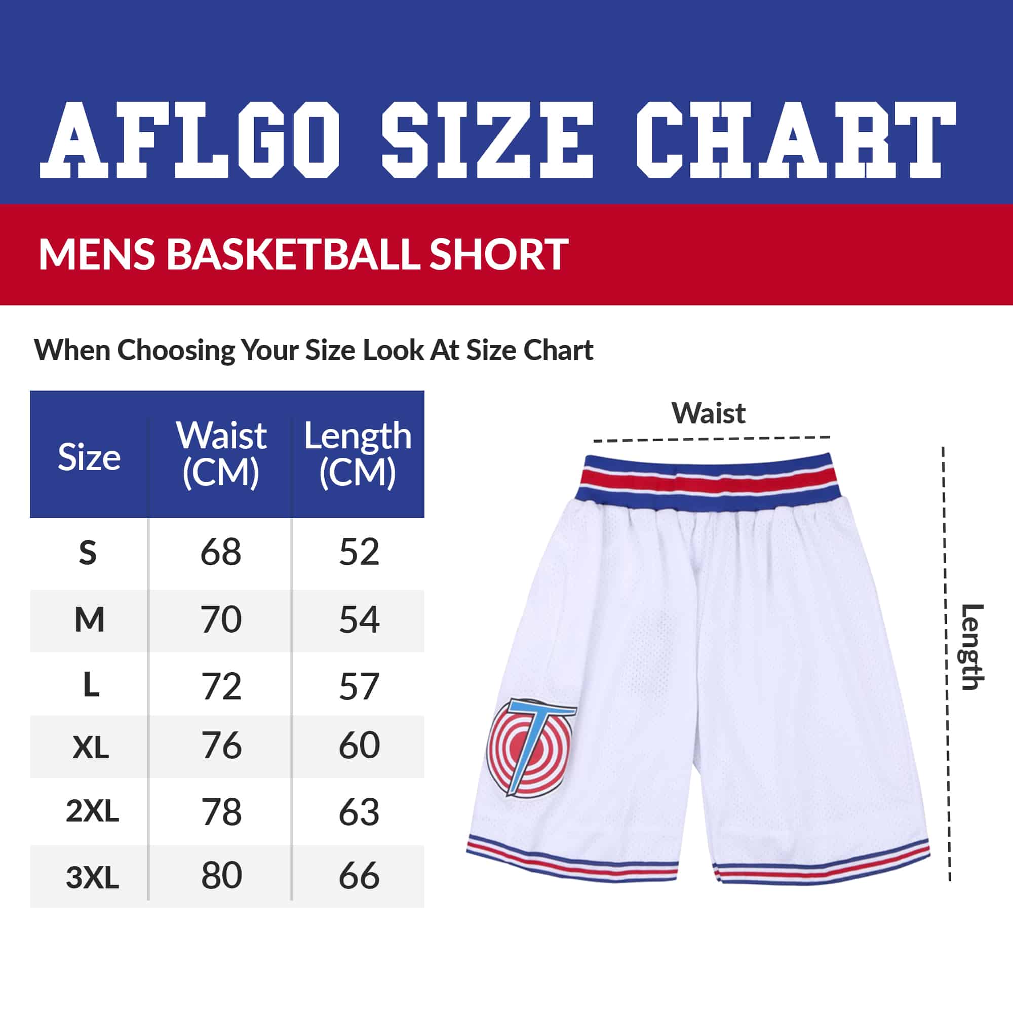 Basketball Uniform Size Chart