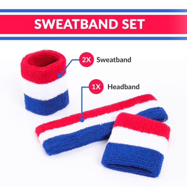 Sweatband Set for Sports, Workout, Training aflgo-1-112